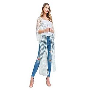 White crochet cardigan or cover-up